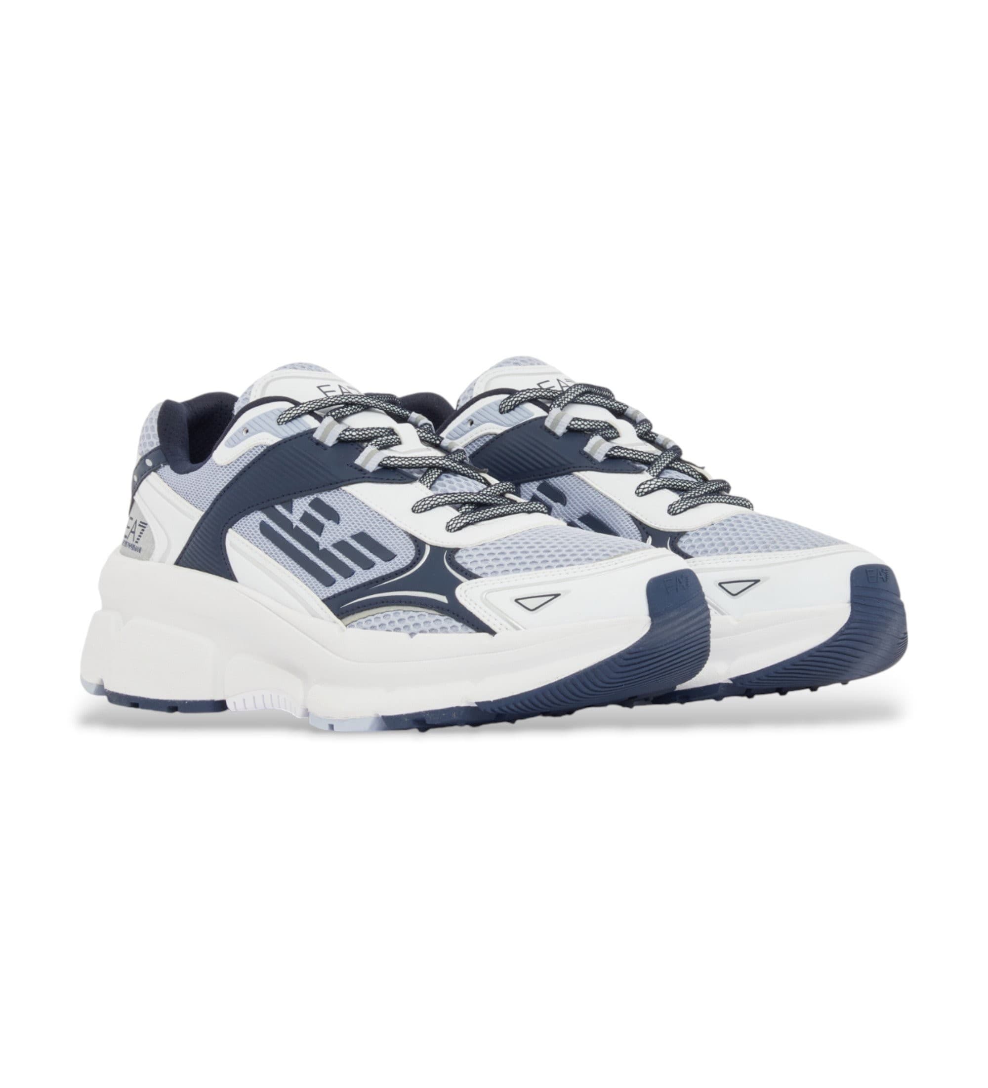 EA7 uniseks. 7X000663_AF23619 Trenerzy Crave Monogram New biały (42 2/3), Mapa, Smycze, Zwykły, Deportivo, Siatka