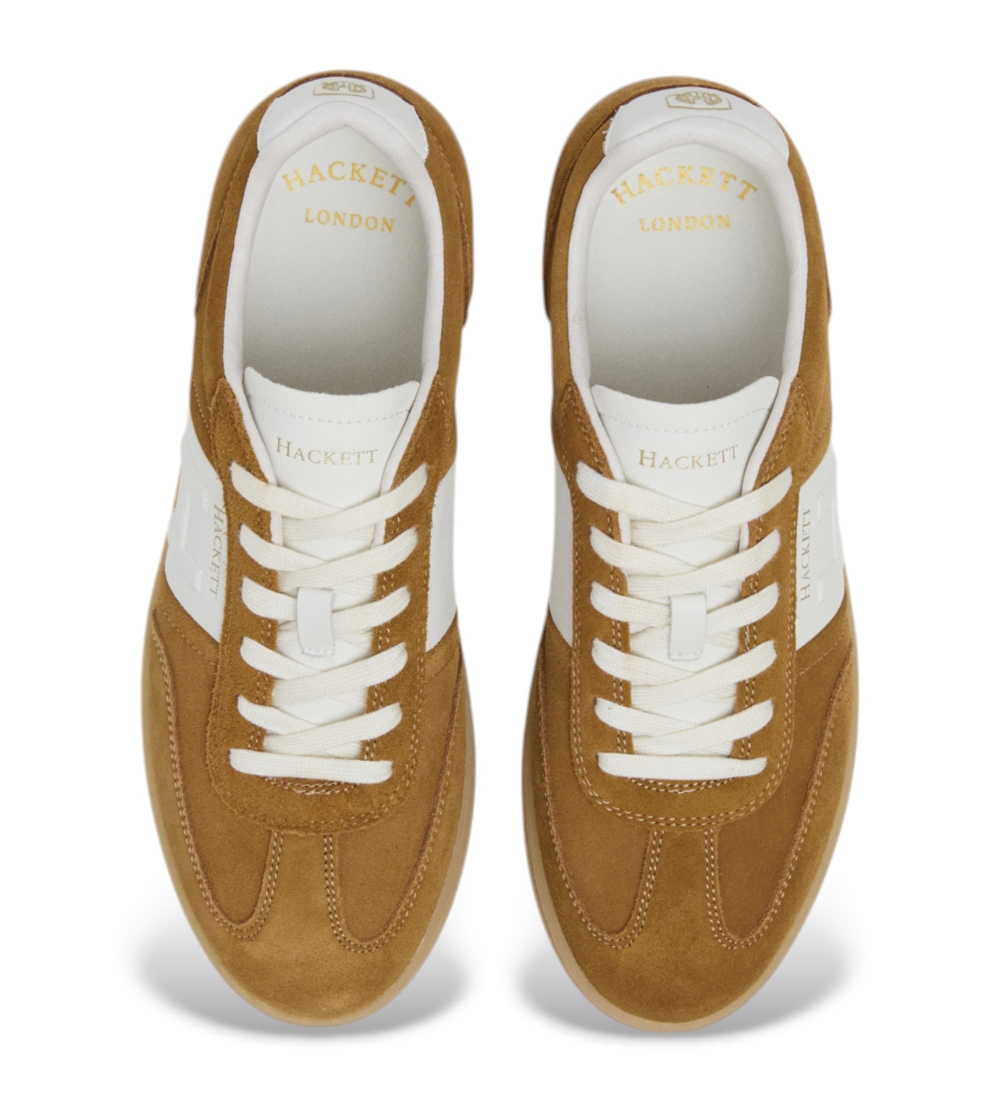 Hackett London dla m??czyzn. HMS21463 Brązowe skórzane buty sportowe Harper Heritage (43), Skóra, Mapa, Smycze, Zwykły,