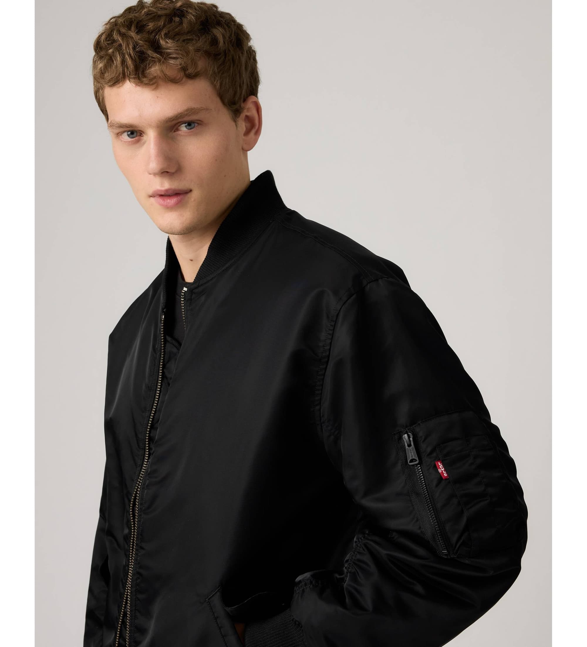 Levi's dla m??czyzn. 005AL-0000 Kurtka bomberka czarna (XL), Czarny, Zwykły, Nylon