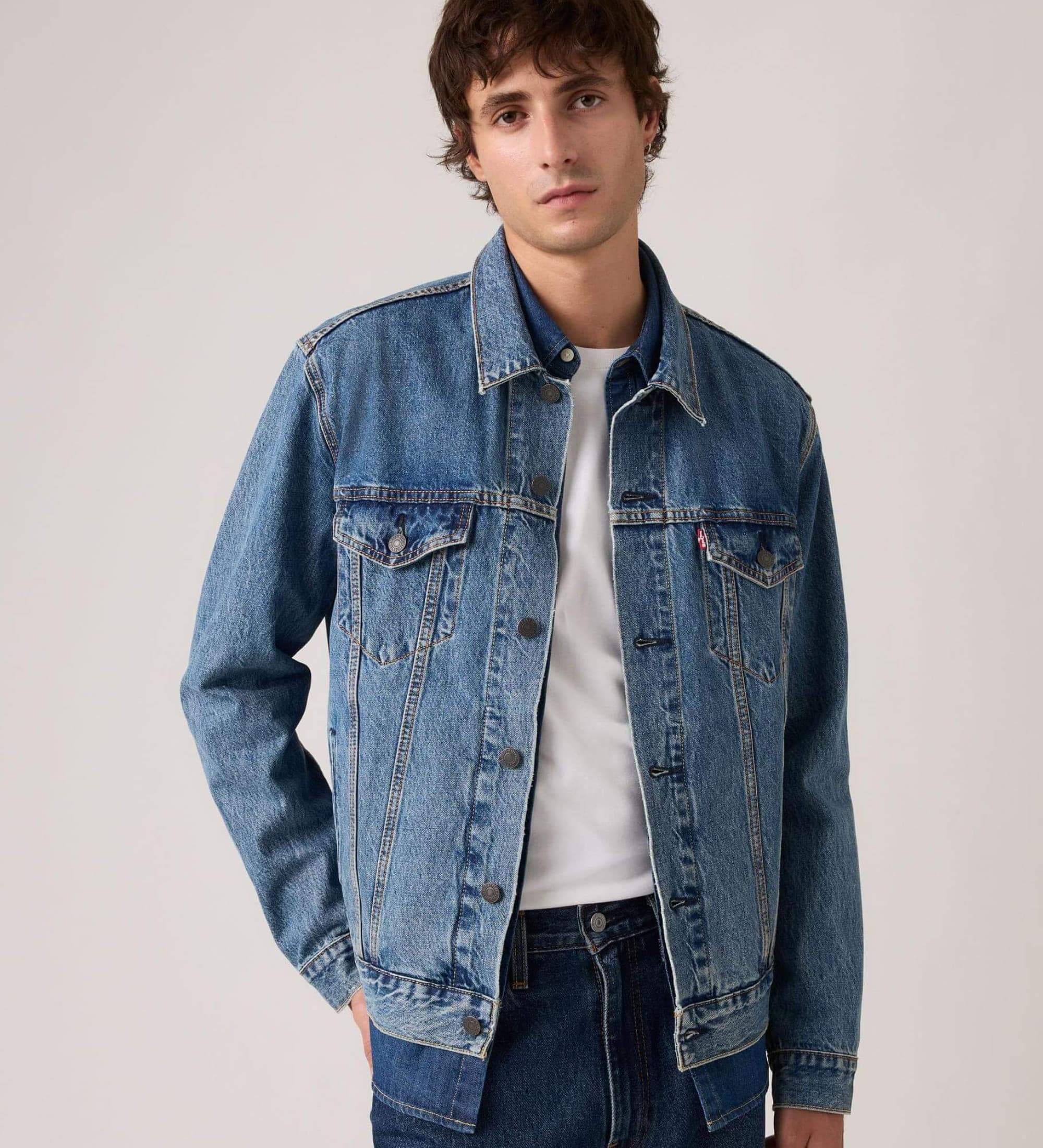 Levi's dla m??czyzn. 72334-0773 Kurtka trucker w kolorze niebieskim (M), Zwykły, Bawełna, Denim