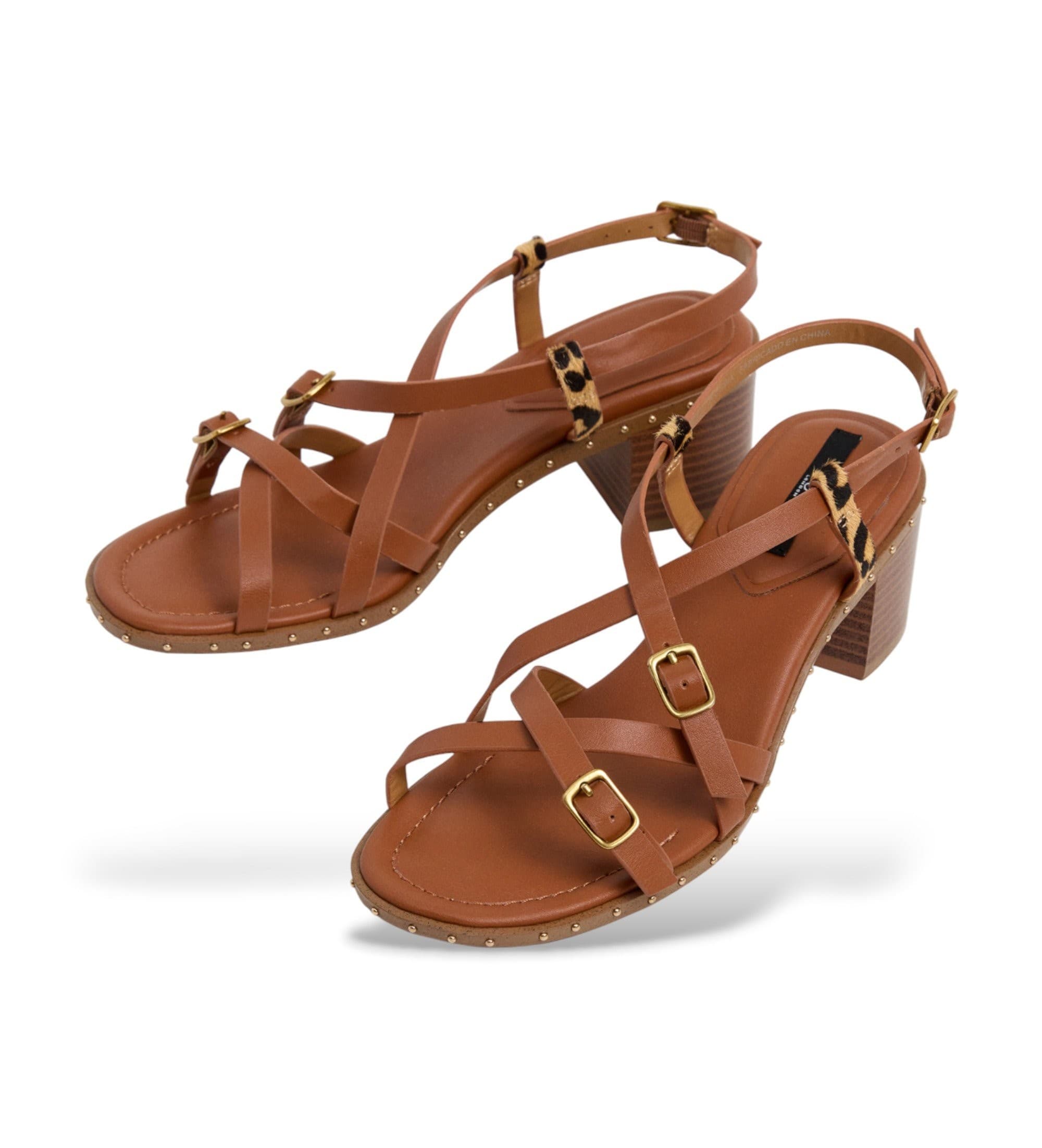 Pepe Jeans dla kobiet. PLS900021 Sandały z paskami Carrie brązowe (37), Brązowy, 3 do 5 cm, Klamra, Zwykły