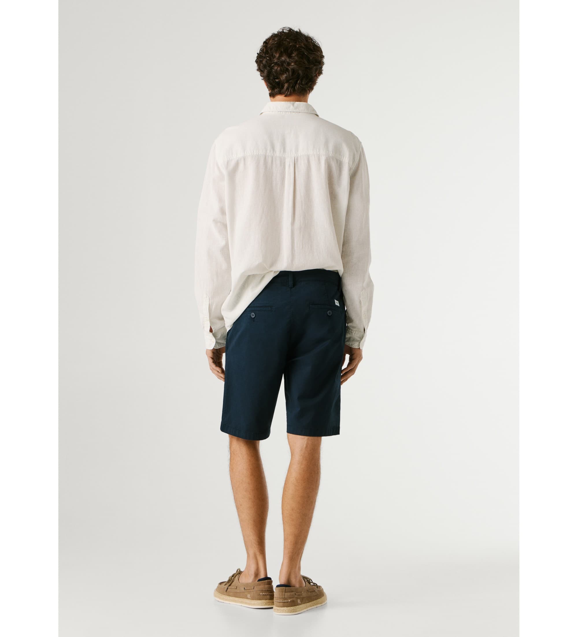 Pepe Jeans dla m??czyzn. PM8000034 Krótkie regularne spodnie chino navy (30), Zwykły, Bawełna, Marino