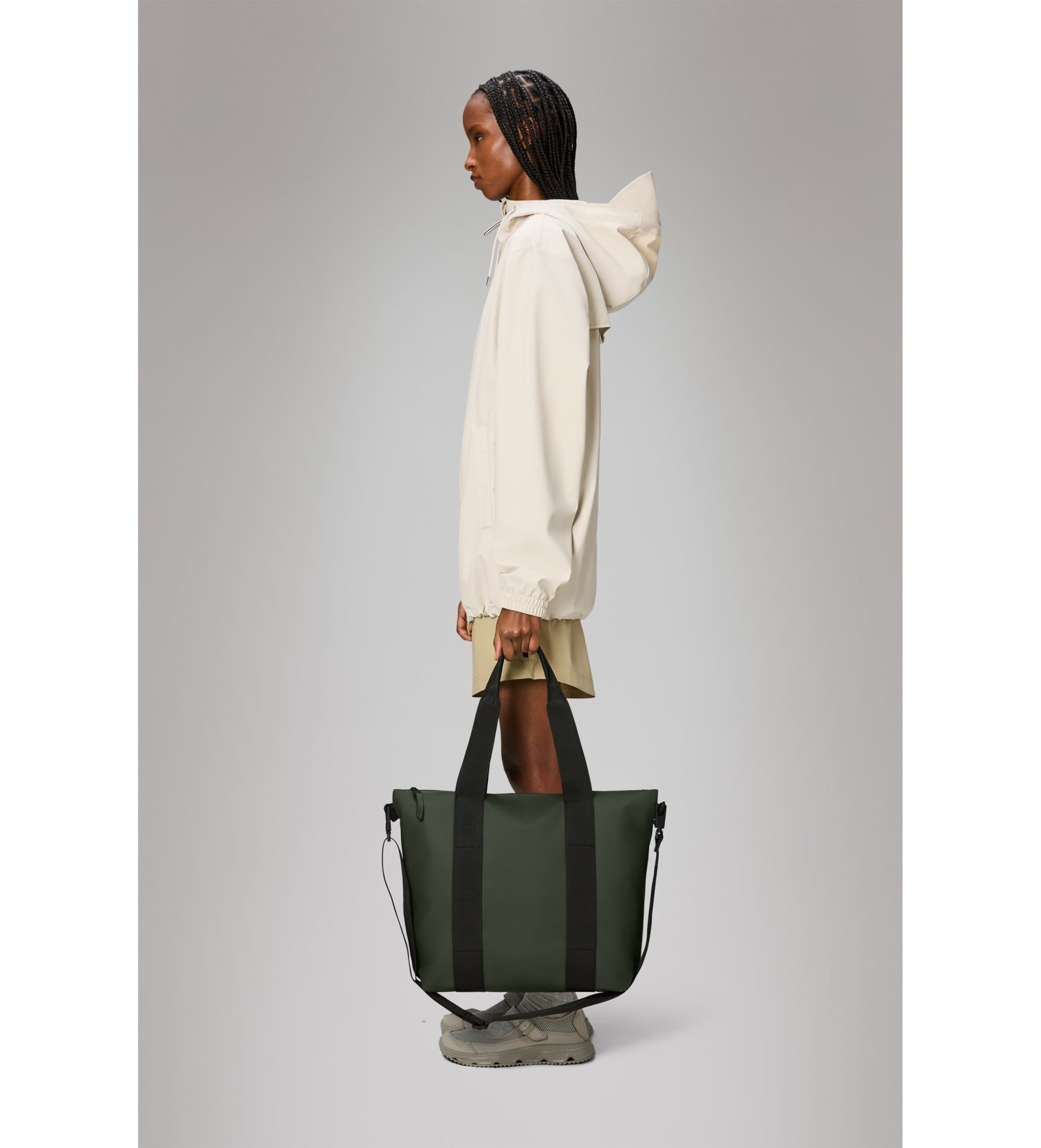 Rains uniseks. 14160 Mini torba Tote Bag zielona (OSFA), Zwykły, Zielony, Poliester