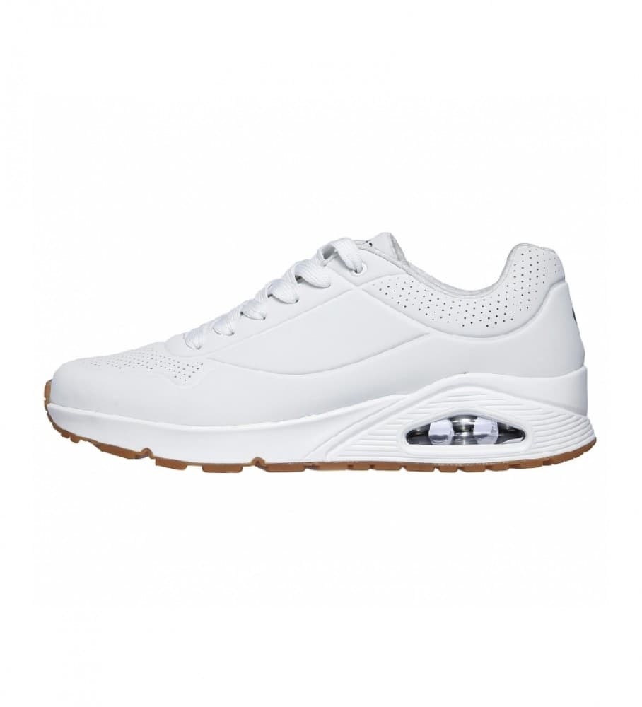 Skechers dla m??czyzn. 52458 Uno Stand On Air Sneakers biały (45), Mapa, 1 do 3 cm, Smycze, Zwykły, Deportivo, Bieganie