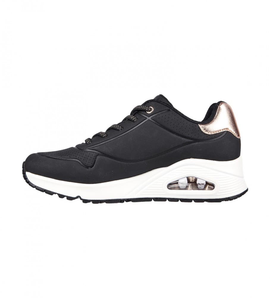 Skechers dla kobiet. 155196 Trenerzy Uno czarny (37), Tkanina, Mapa, Smycze, Zwykły