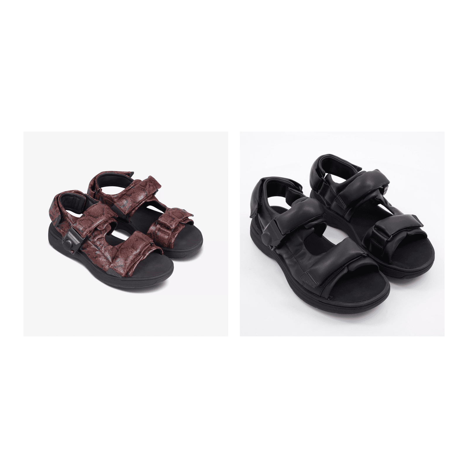 Clarks x Martine Rose Cur Padded Leather Sandals UK9 EU43 US10 - Brown Snake