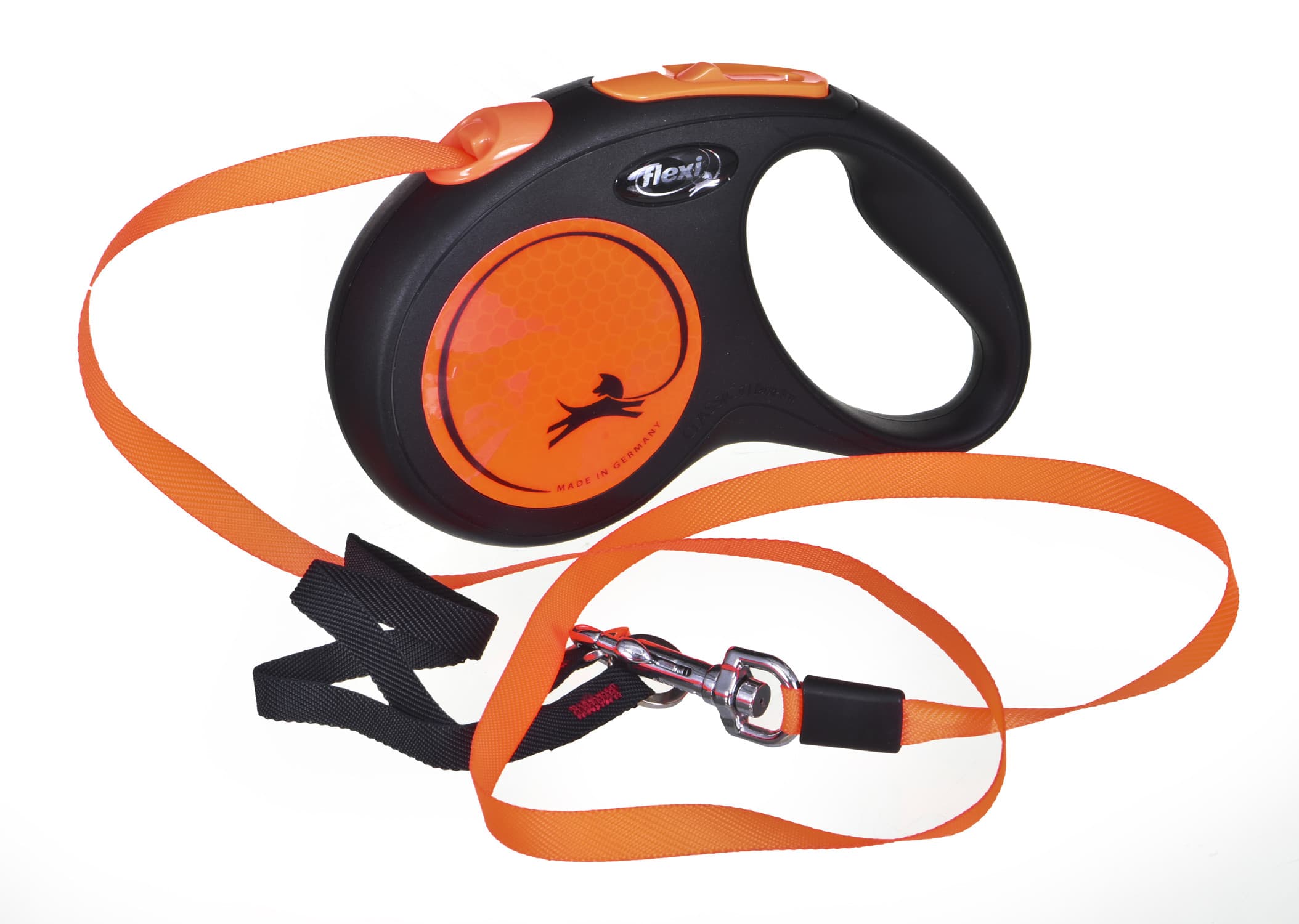 FLEXI New Neon S Pomarańczowy - smycz automatyczna - 5m