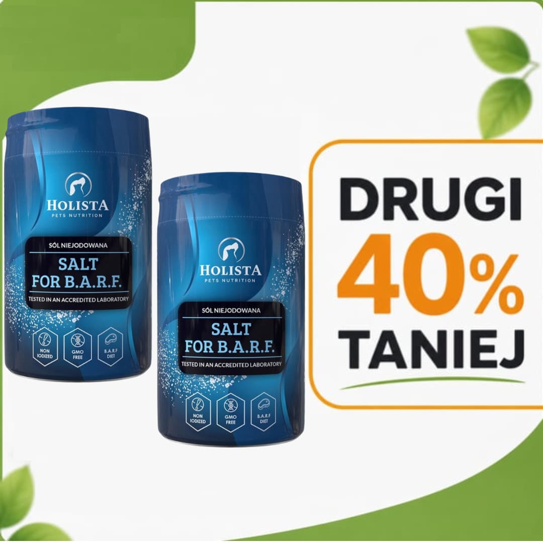 HOLISTA Sól do diety BARF - suplementy dla psa i kota - 400g + DRUGI 40% TANIEJ