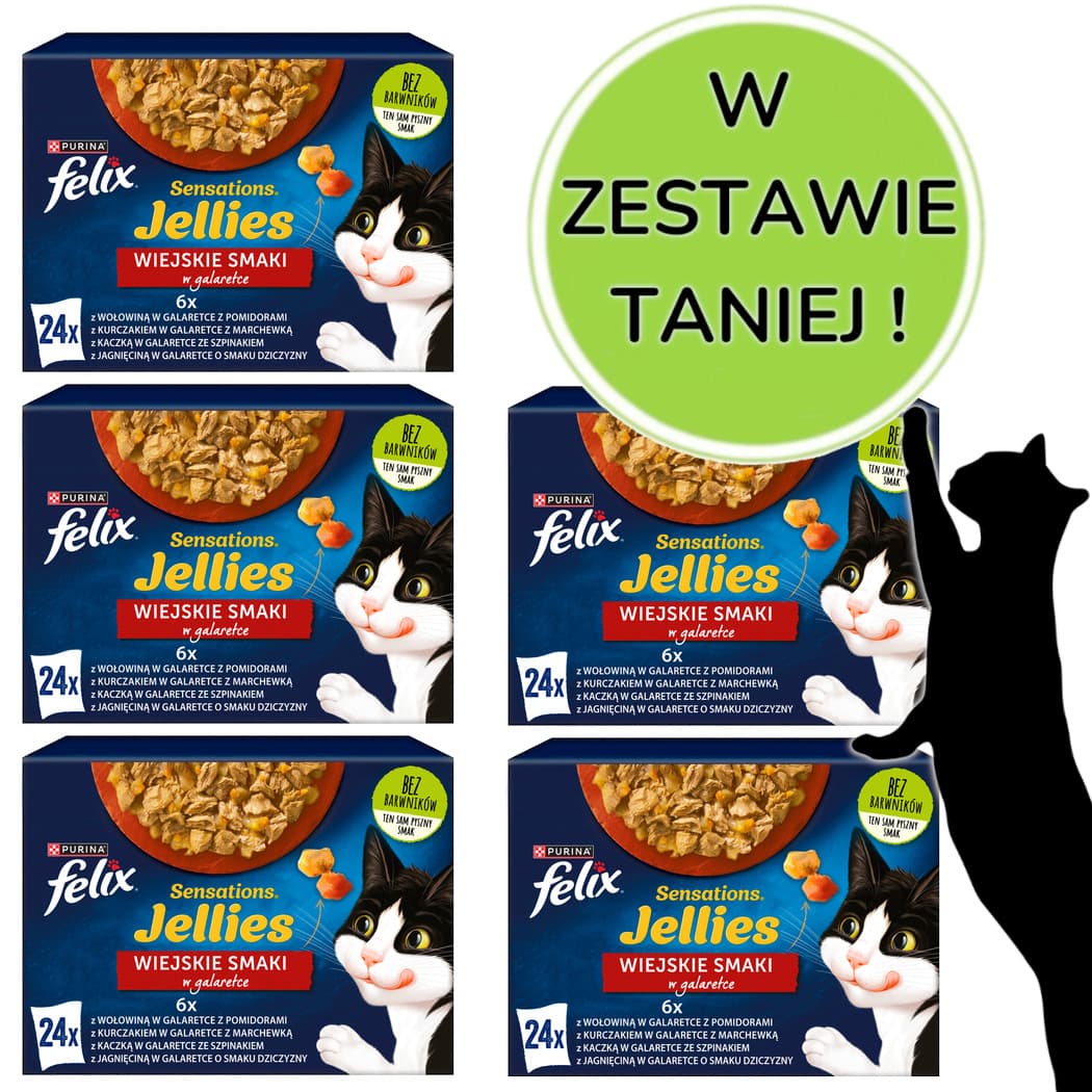 PURINA Felix Sensation Wiejskie smaki Box - mokra karma dla kota - 120x85g