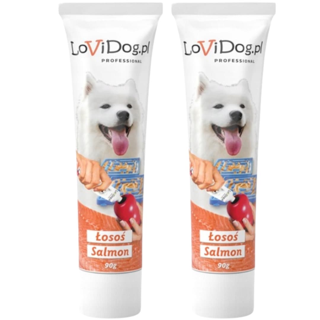 LOVIDOG Pasta z łososiem - przysmak dla psa - 2x90g