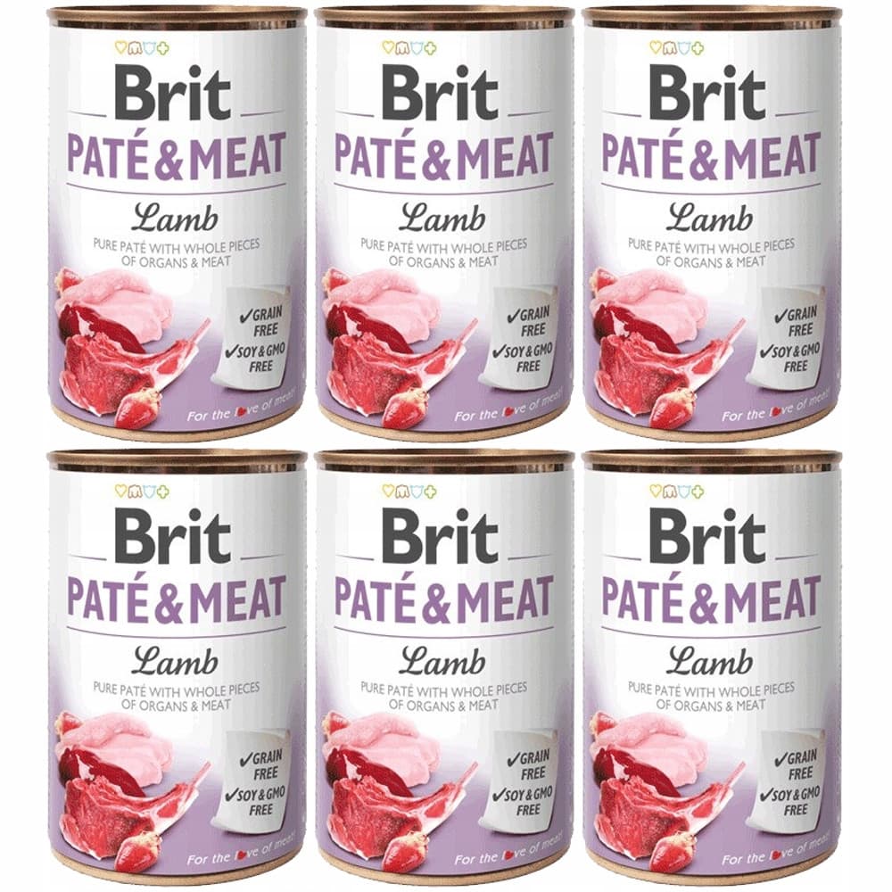 BRIT Paté & Meat Lamb - mokra karma dla psa - 6x400g