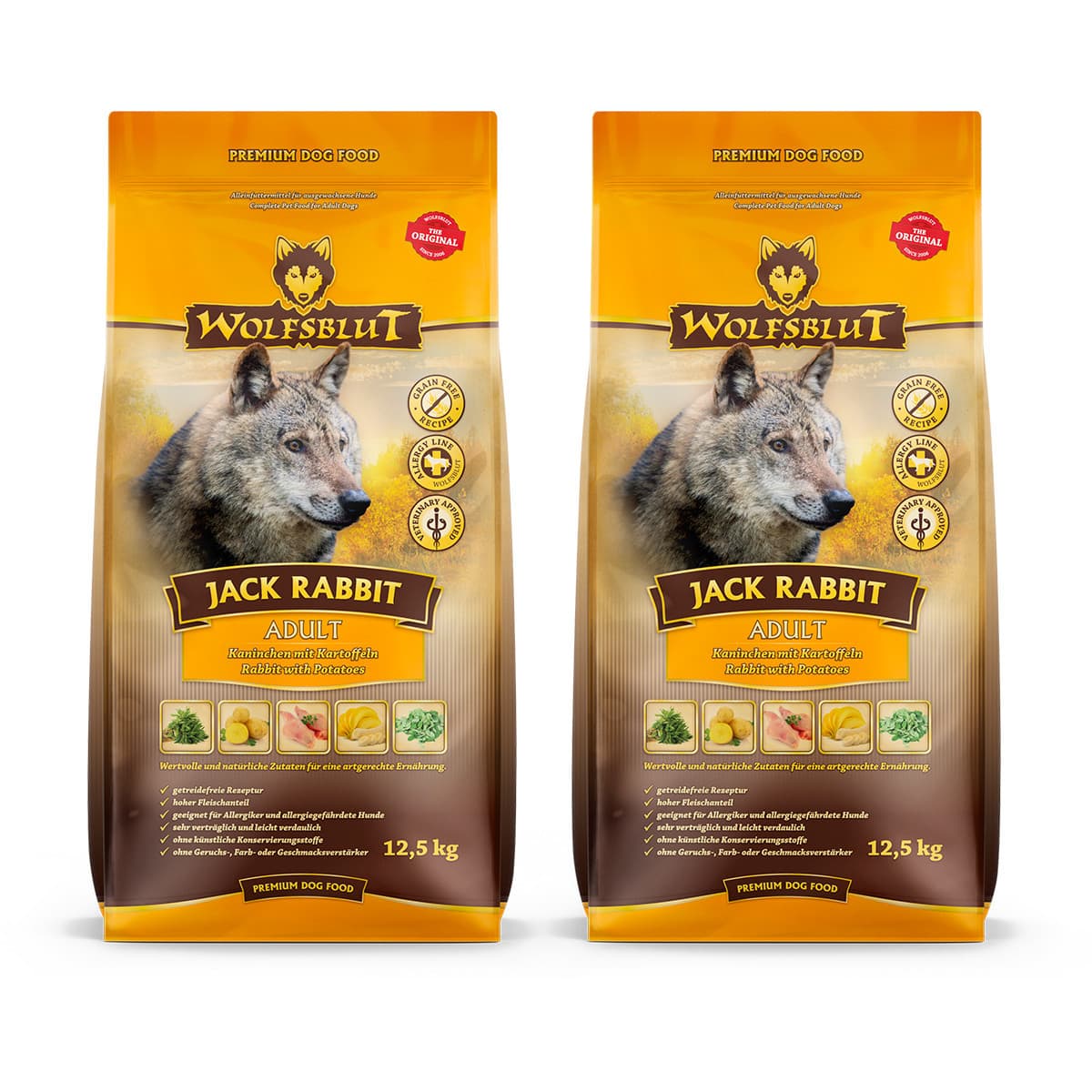 WOLFSBLUT Jack Rabbit - sucha karma dla psa - 2x12,5kg