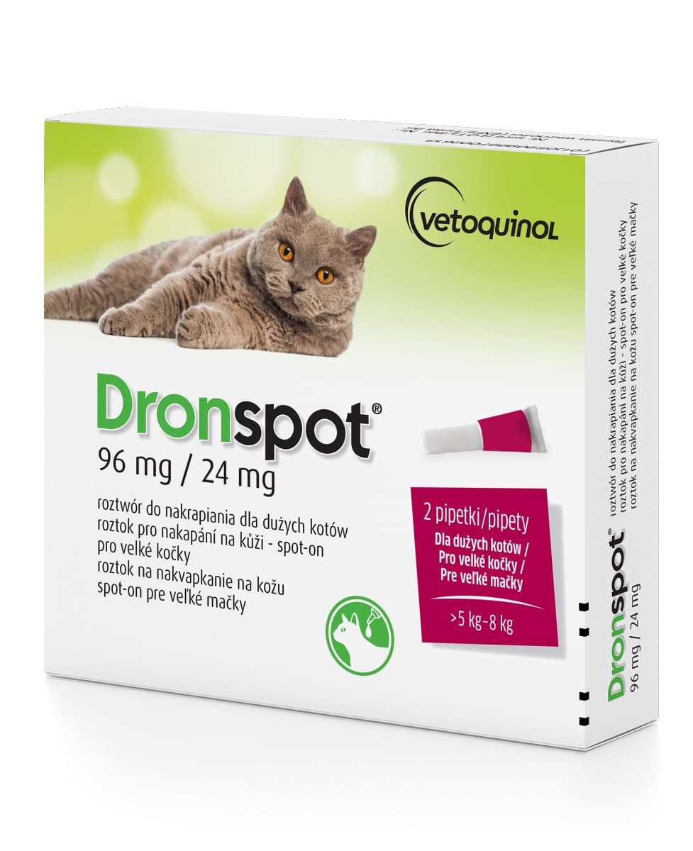 VETOQUINOL Dronspot - krople odrobaczające dla kota 5-8 kg