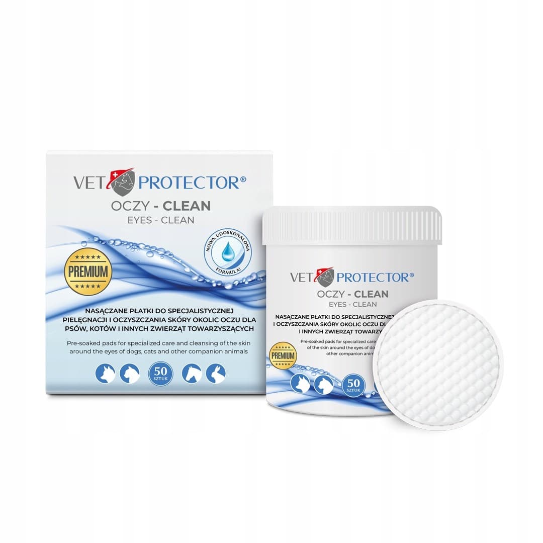 JM SANTE Vet Protector Oczy Clean – chusteczki do oczu – 50szt.