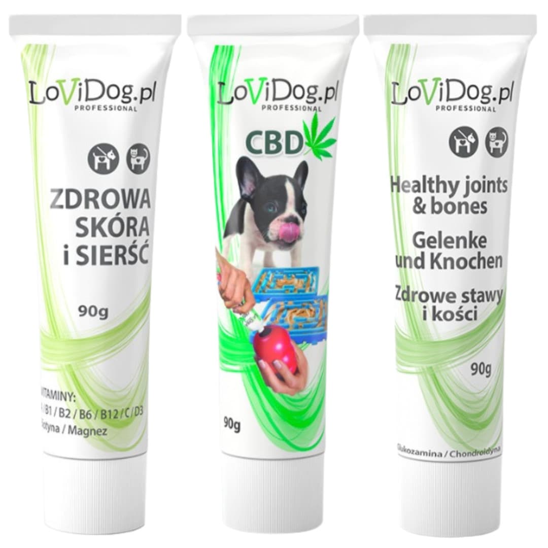 LOVIDOG Pasta funkcyjna MIX - przysmak dla psa - 3x90g