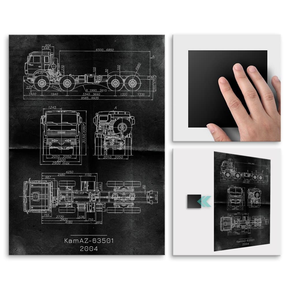 Plakat metalowy KamAZ-63501 Projekt Graphite L