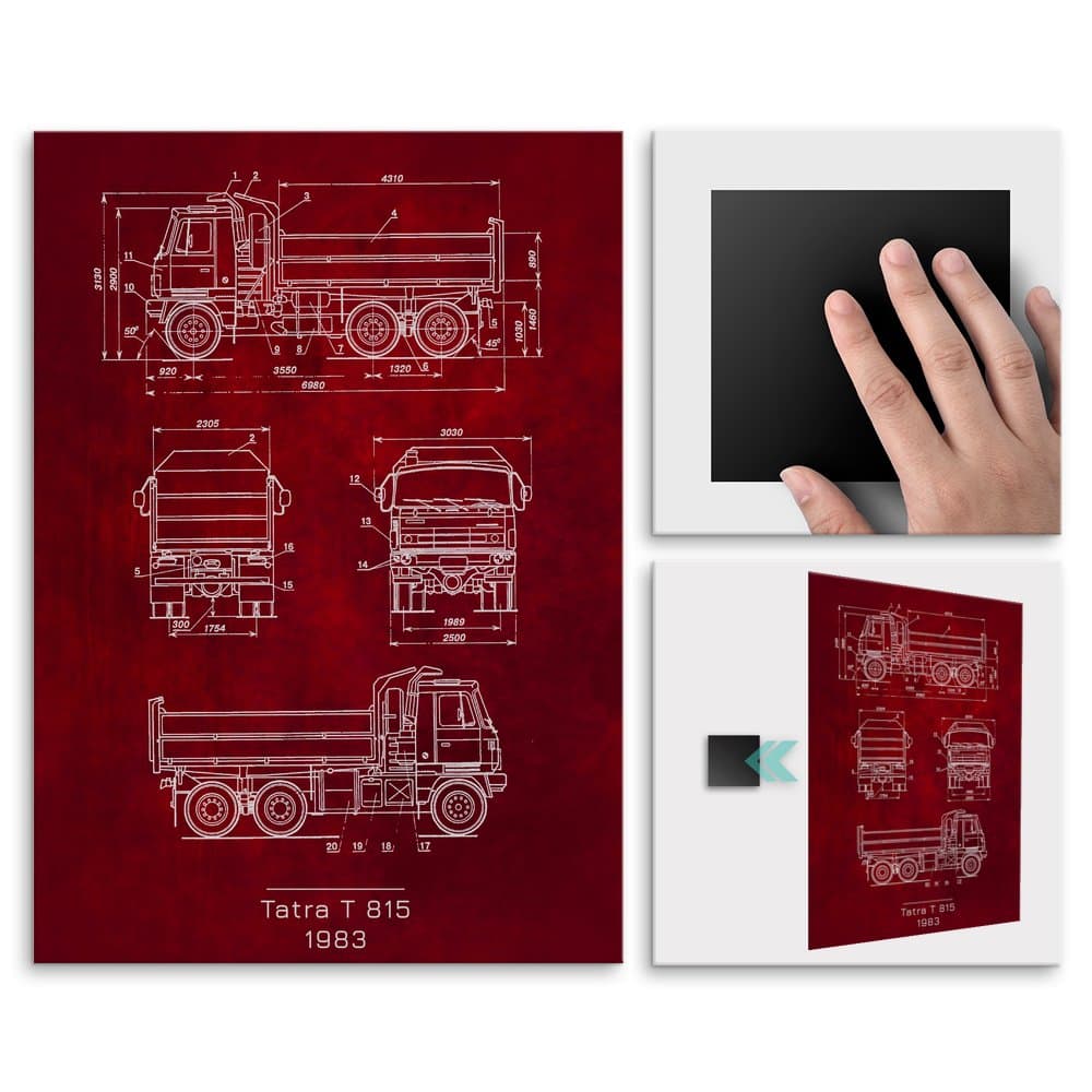 Plakat metalowy Tatra T 815 Projekt Scarlet L