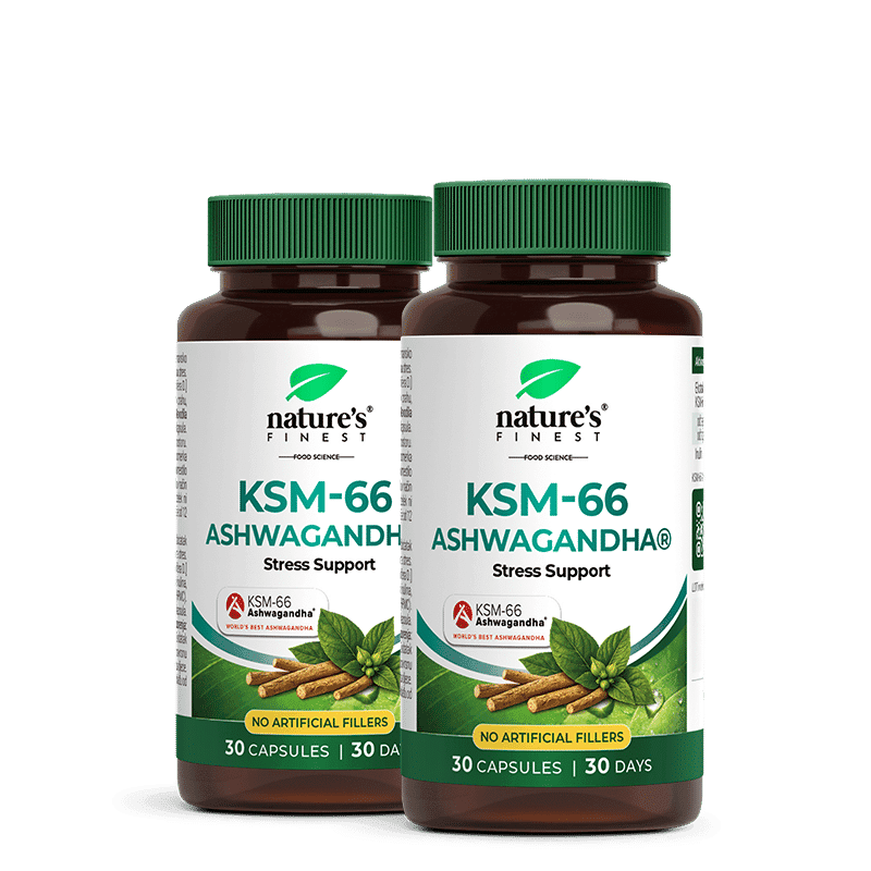 Nature's Finest KSM-66 Ashwagandha® Bundle | suplement adaptogenny na stres, kortyzol + wsparcie snu | ekstrakt z korzenia KSM-66, 5% witanolidów