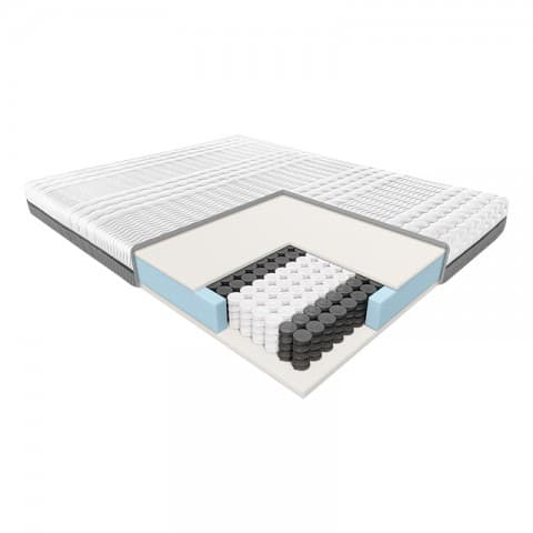 Materac KLIO JANPOL kieszeniowo-piankowy : Pokrowce Janpol - Smart Grey, Rozmiar - 160x190