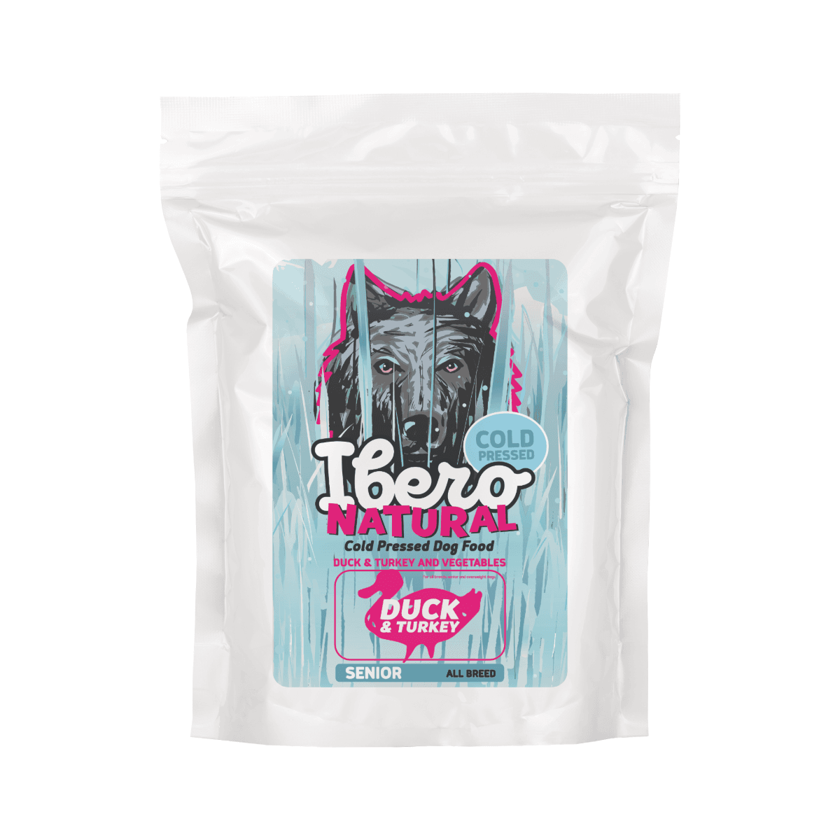 Ibero Cold Press Dog All Breed Senior &amp; Light Duck&amp;Turkey - 3 kg