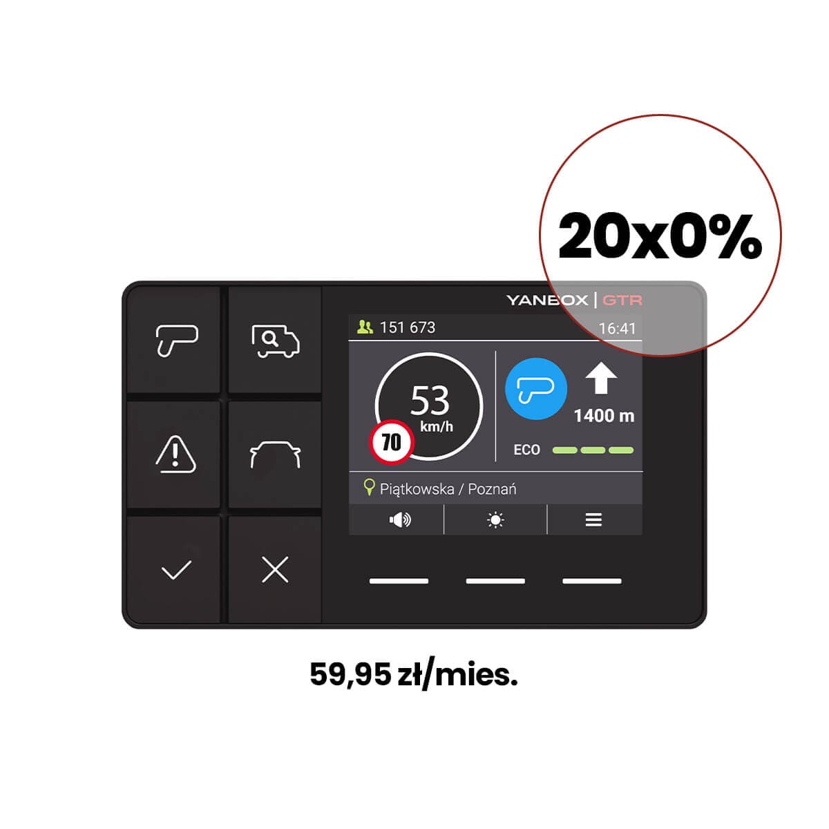YANBOX Yanosik GTR z rocznym abonamentem