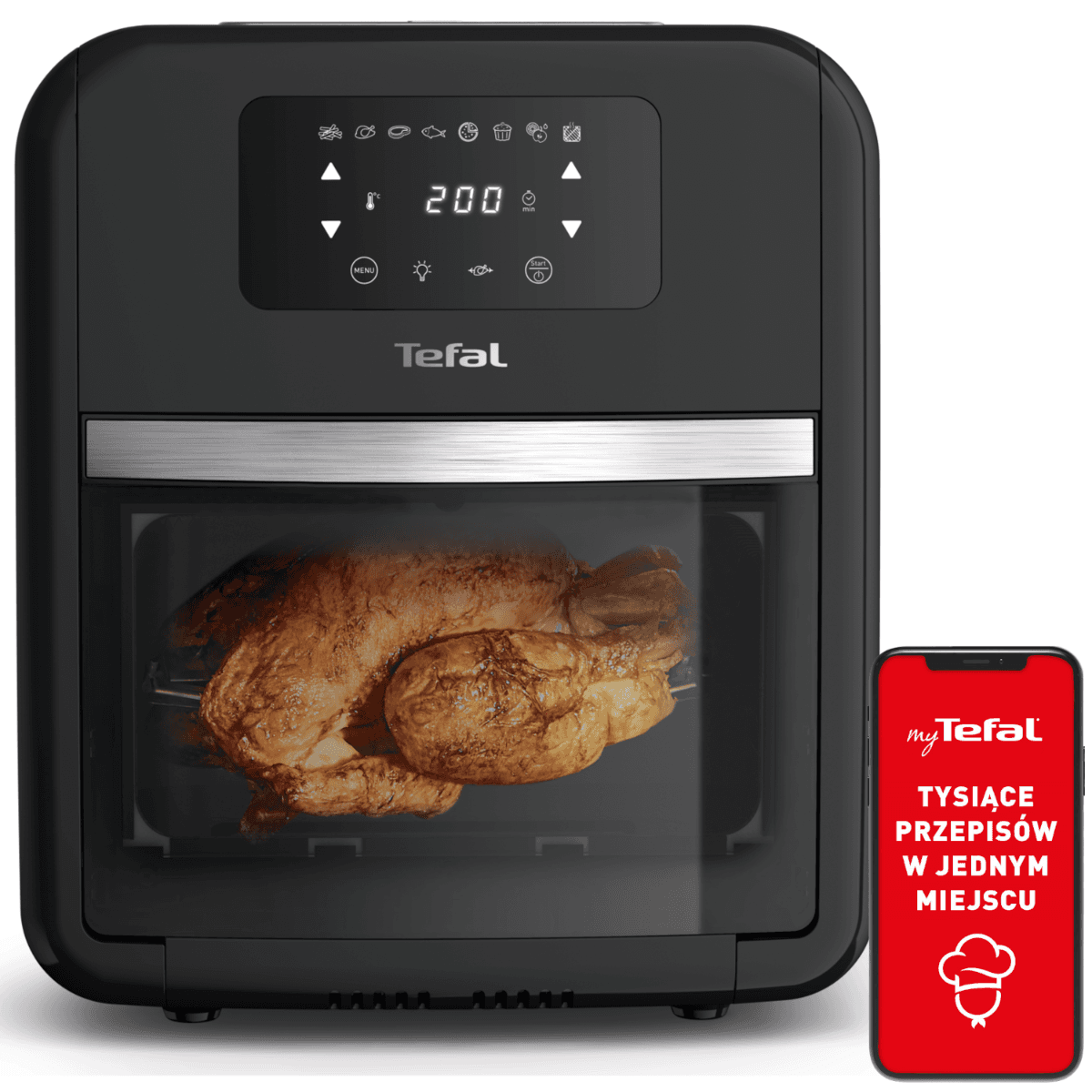 Frytkownica beztłuszczowa Tefal Easy Fry Oven&Grill FW5018, 3w1, pojemność 11 l, Air Fryer