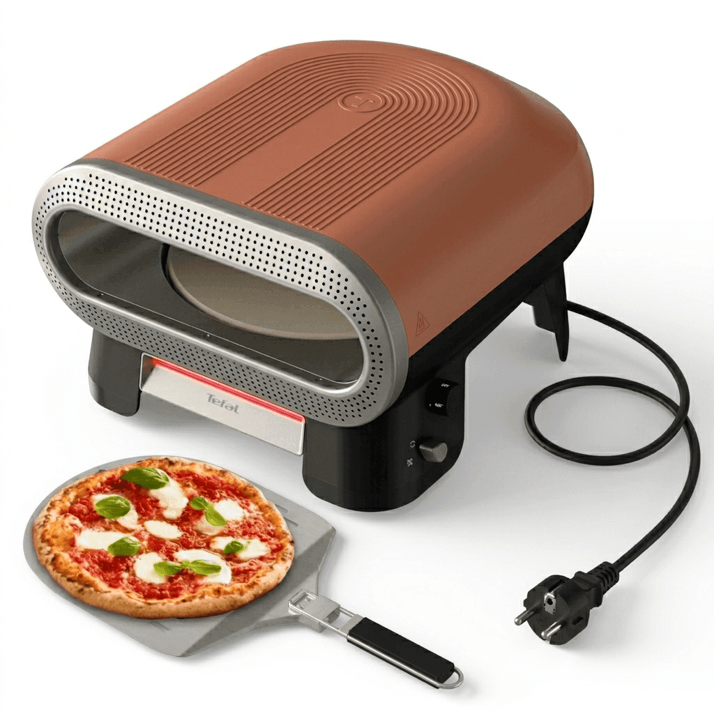 Piec do pizzy elektryczny TEFAL Pizza Pronto JM600TE0 obrotowy kamień 2600W