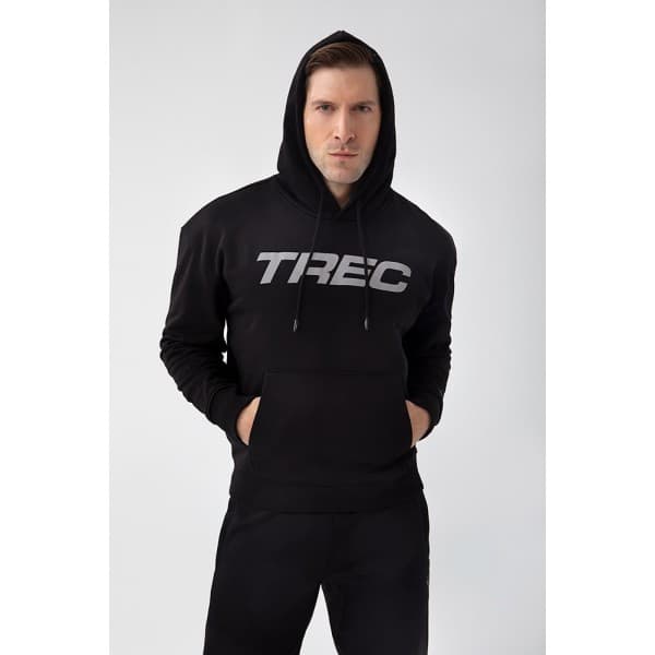 Czarna bluza męska z kapturem TW BASIC HOODIE 185 M BLACK - XXXL