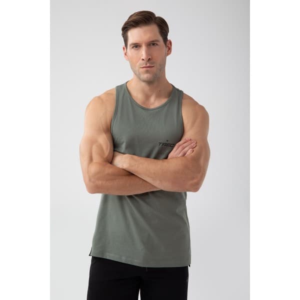 Zielony tank top męski TW BASIC TANK TOP 180 M GREEN - XXXL