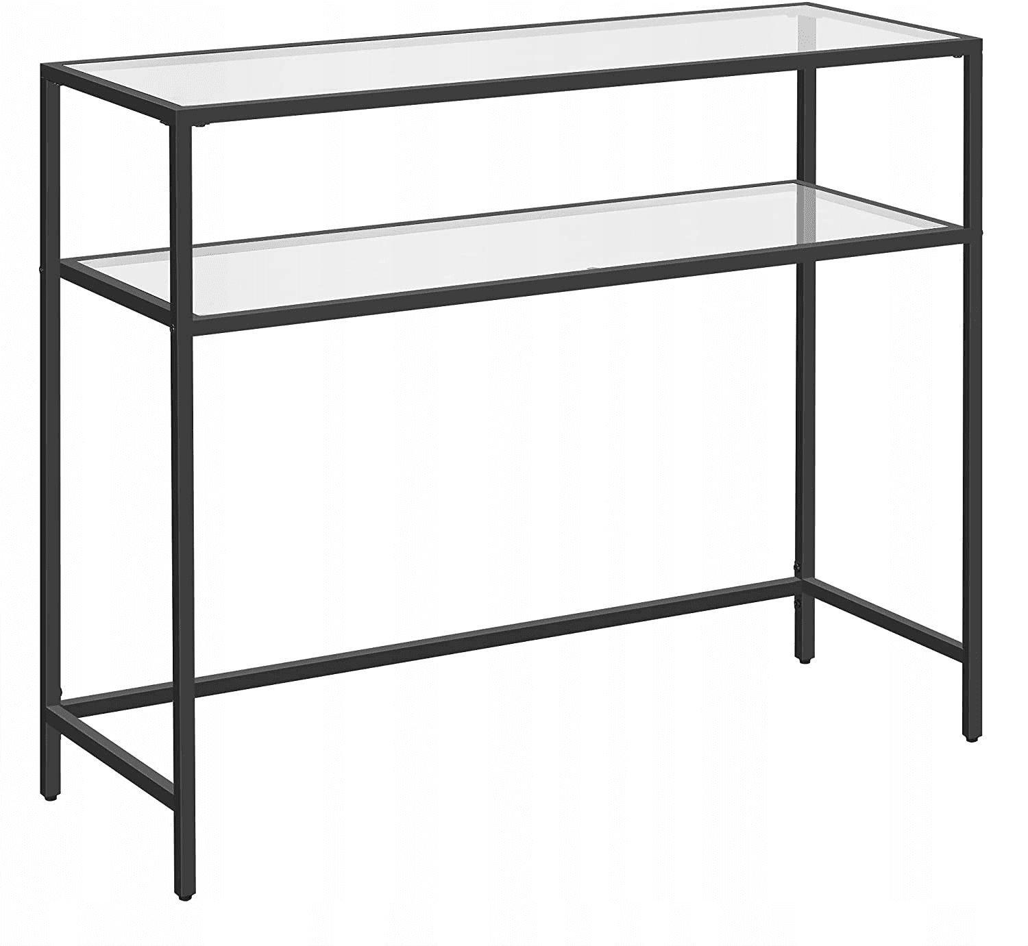 Konsola stolik prostokątny SZKŁO hartowane 100 x 35 x 80 cm ława CZARNY
