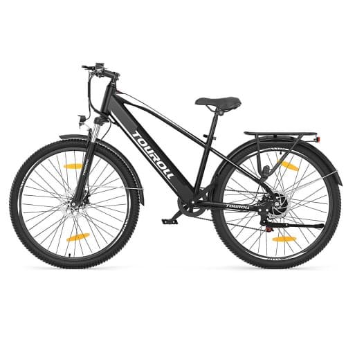 Touroll J1 Trekkingowy rower elektryczny, zasięg 100 km, 7-biegowa przerzutka Shimano - Czarny