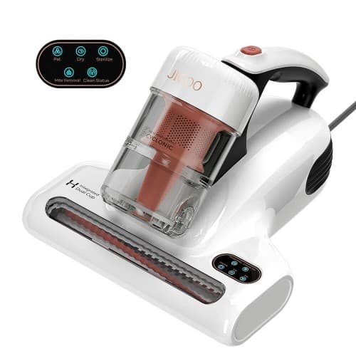 JIGOO J200 Odkurzacz do roztoczy, zintegrowany system dual-cup, ssanie 13 kPa - Biały