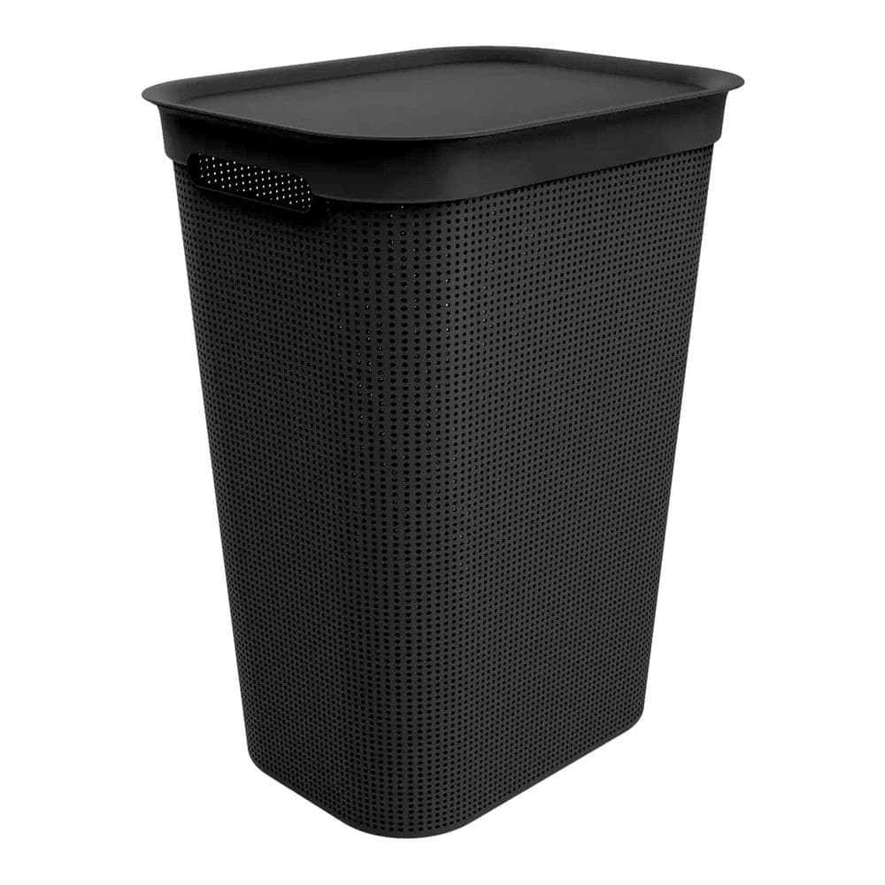 ROTHO Brisen Czarny - kosz na pranie - 50l