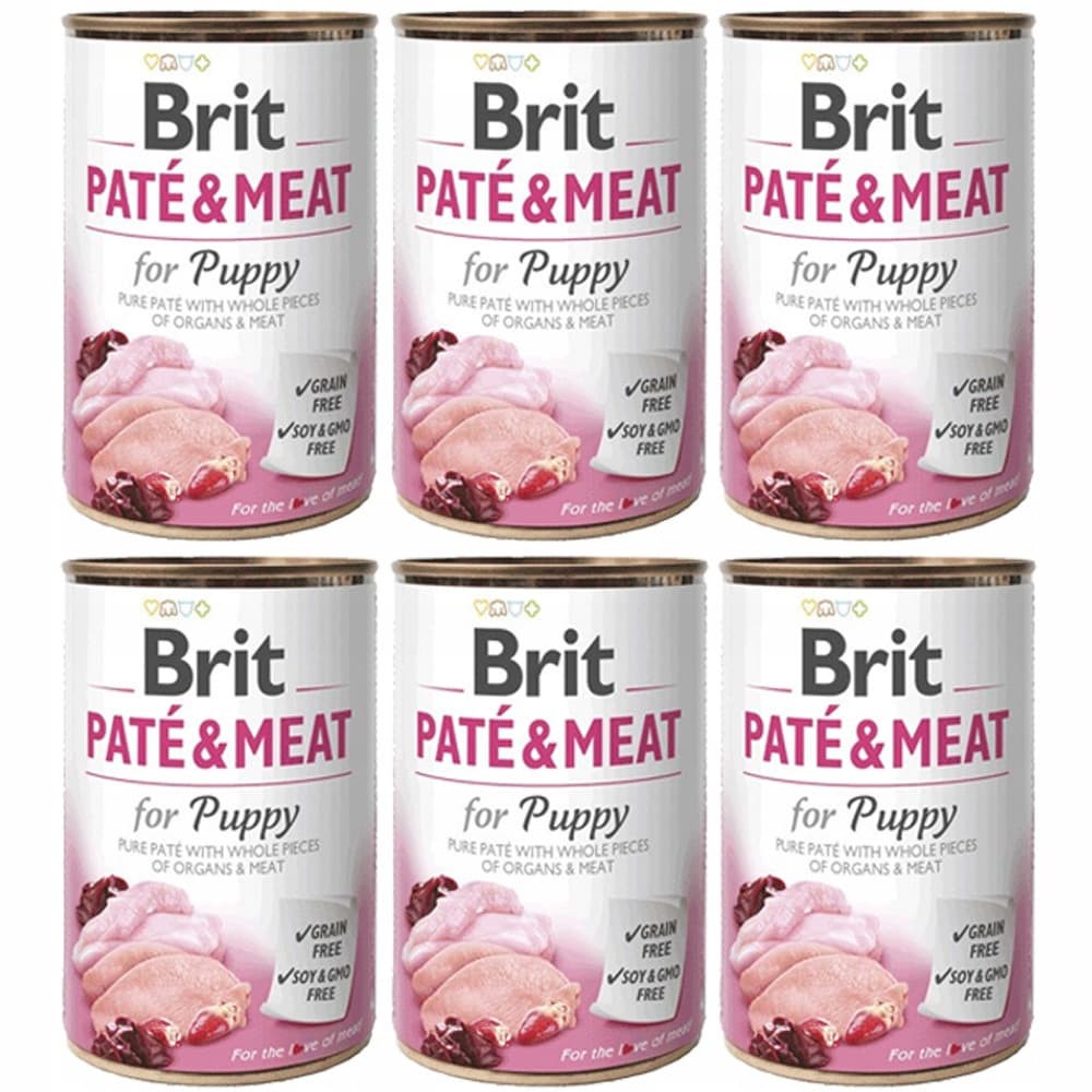 BRIT Paté & Meat Puppy Chicken - mokra karma dla psa - 6x400g