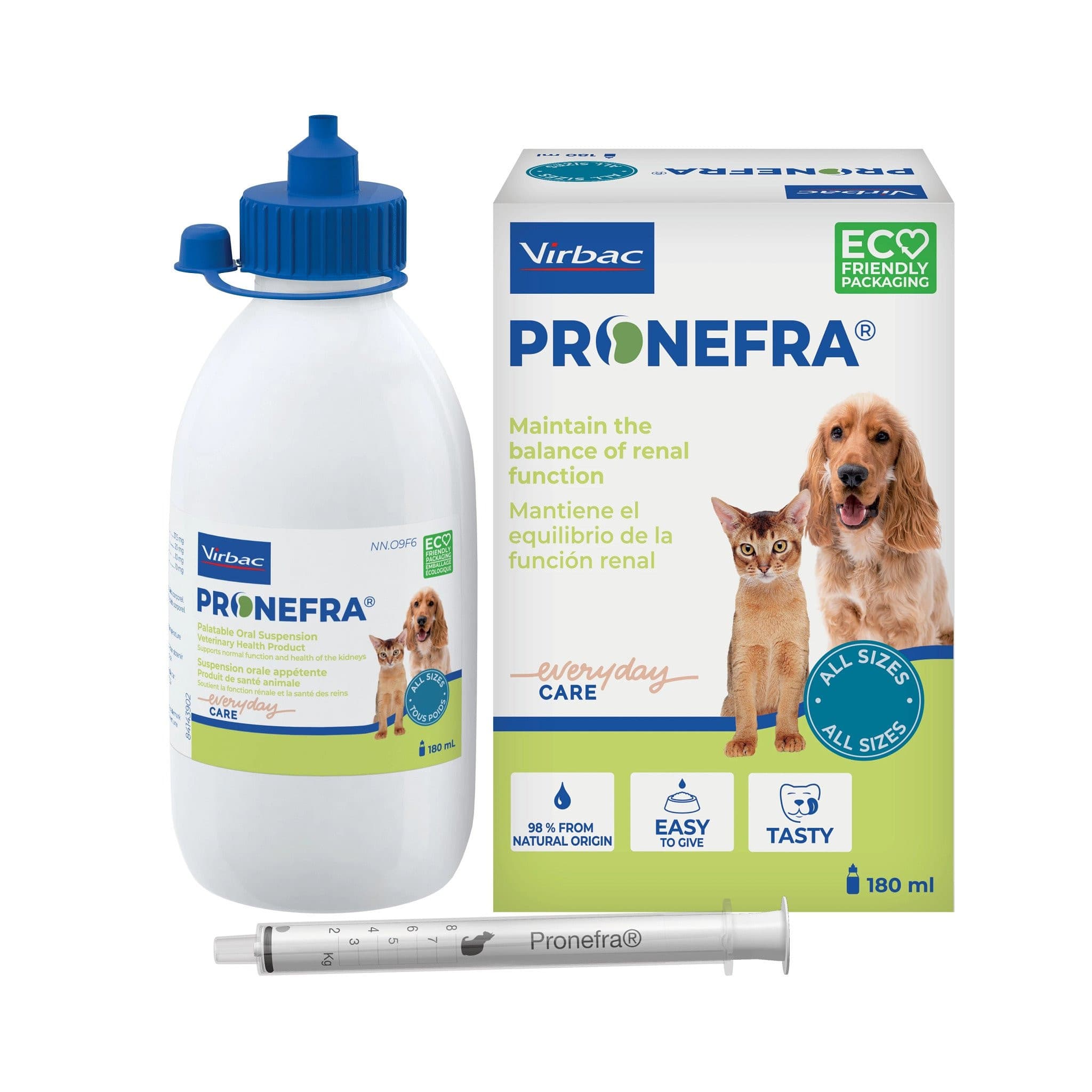 VIRBAC Pronefra Wsparcie nerek - suplementy dla psa i kota - 180ml