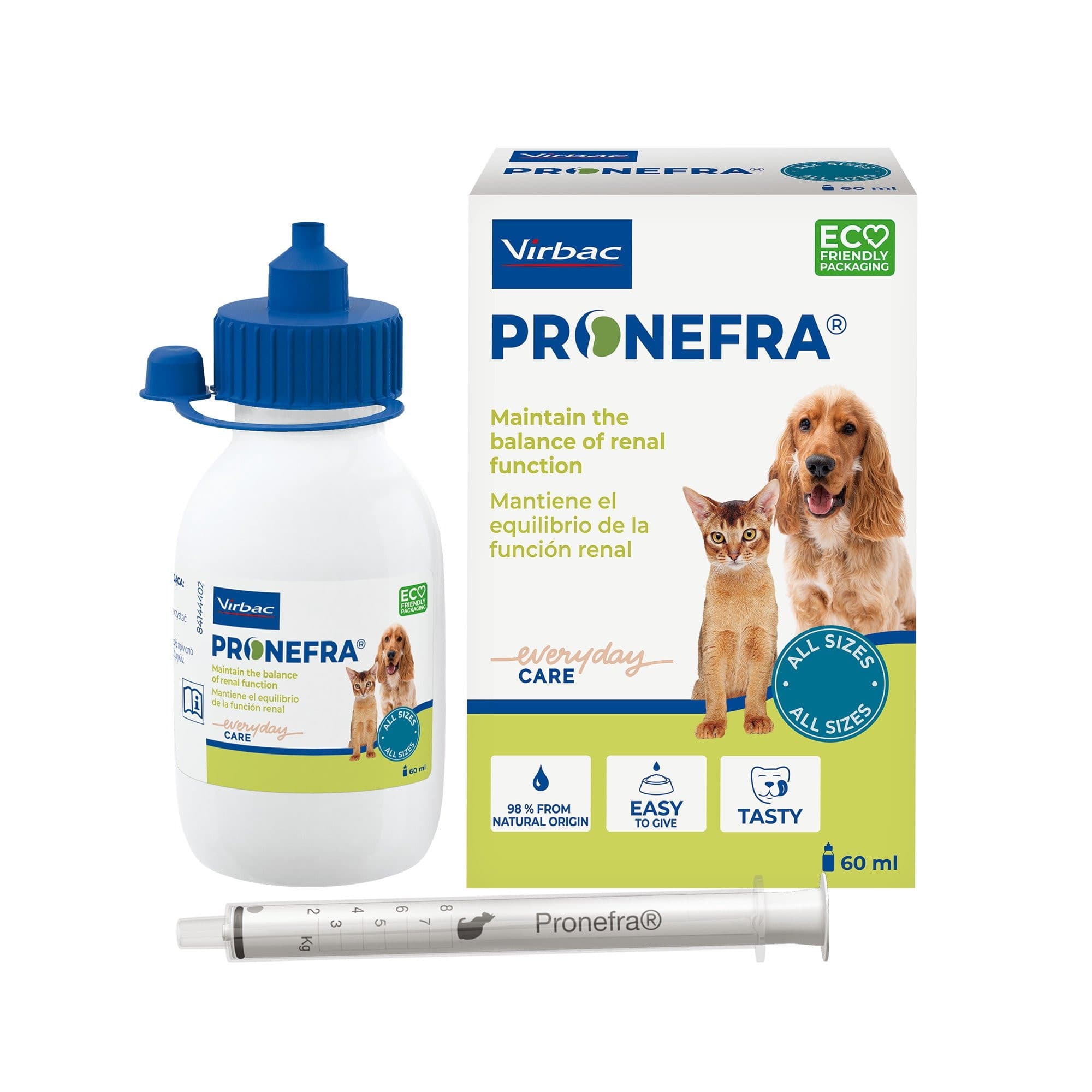 VIRBAC Pronefra Wsparcie nerek - suplementy dla psa i kota - 60ml