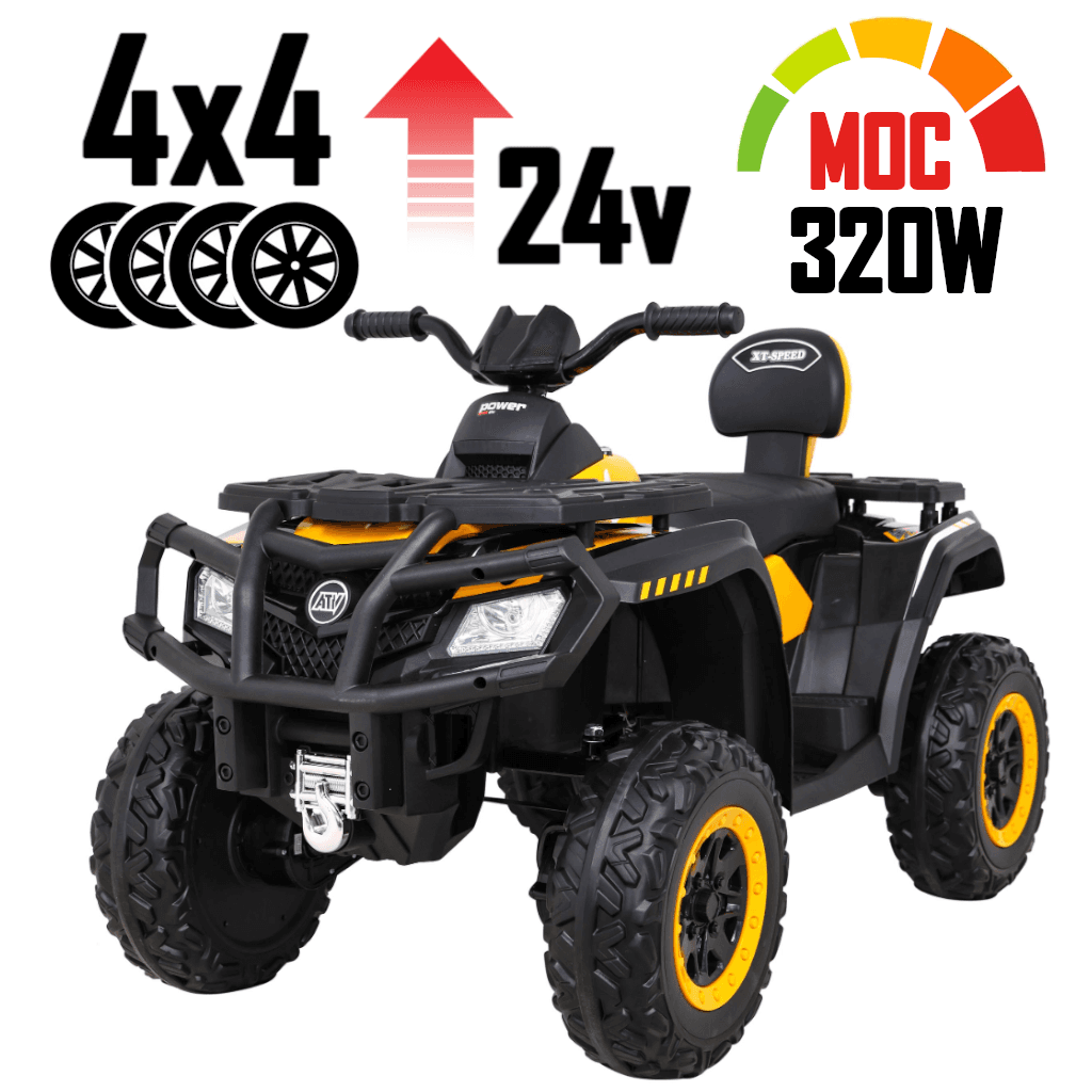 Duży Quad XT-SPEED Żółty 320W silniki 24V
