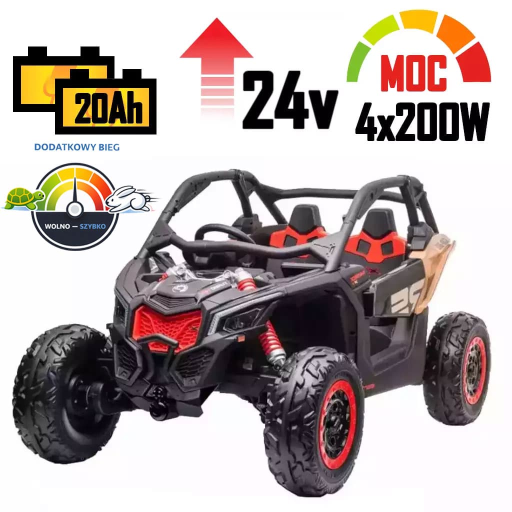 Buggy Can-am RS Maverick Turbo RS DK-CA001 4x200W 24V20Ah! + Dodatkowy Bieg