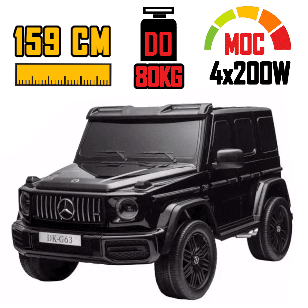 Olbrzymi Mercedes Benz G63 AMG XXL Czarny 4x200W
