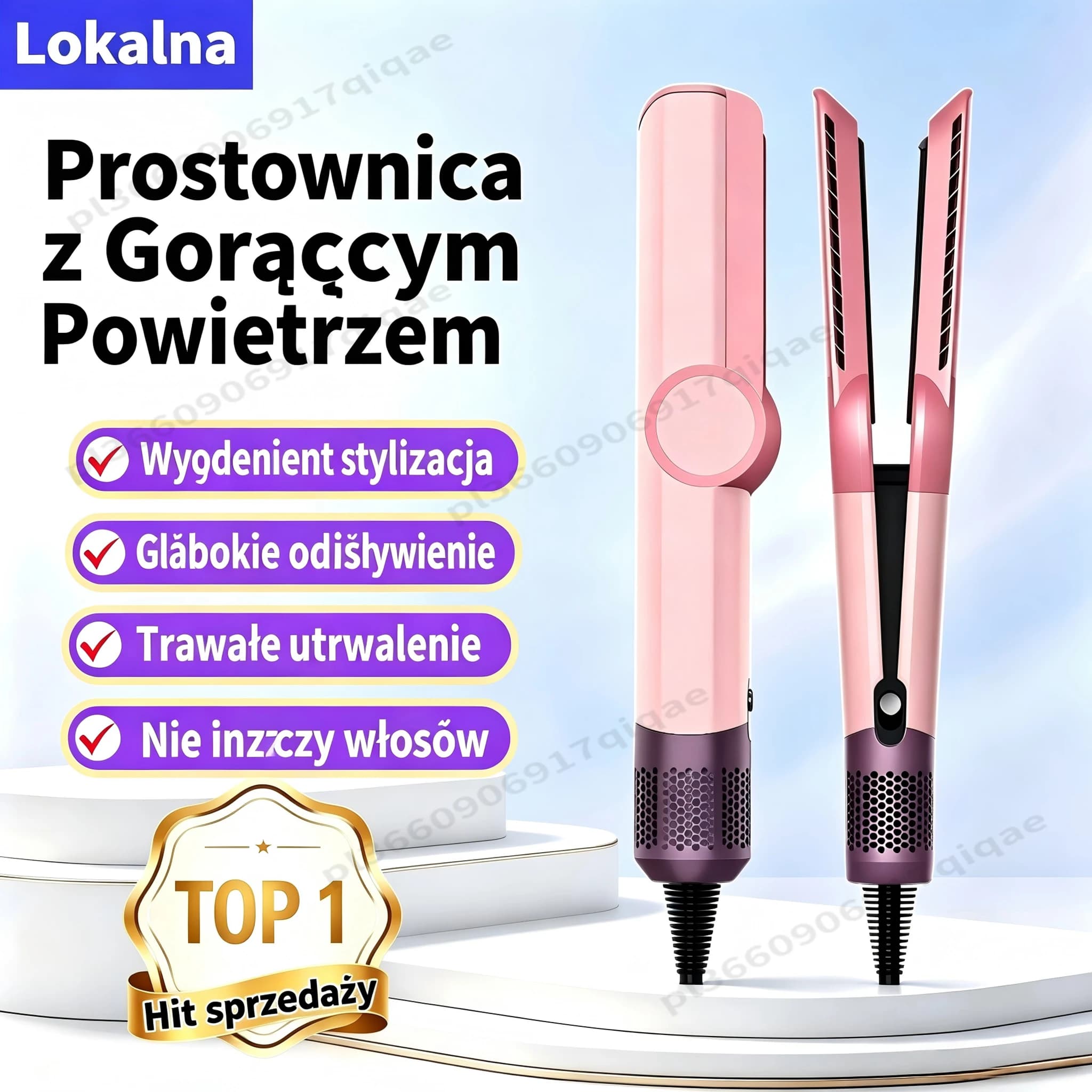 Sencicimen 2 w 1 suszarka i prostownica do włosów z jonową pielęgnacją – Air Straightener, aeroprostownica oraz grzebień grzewczy do peruk.