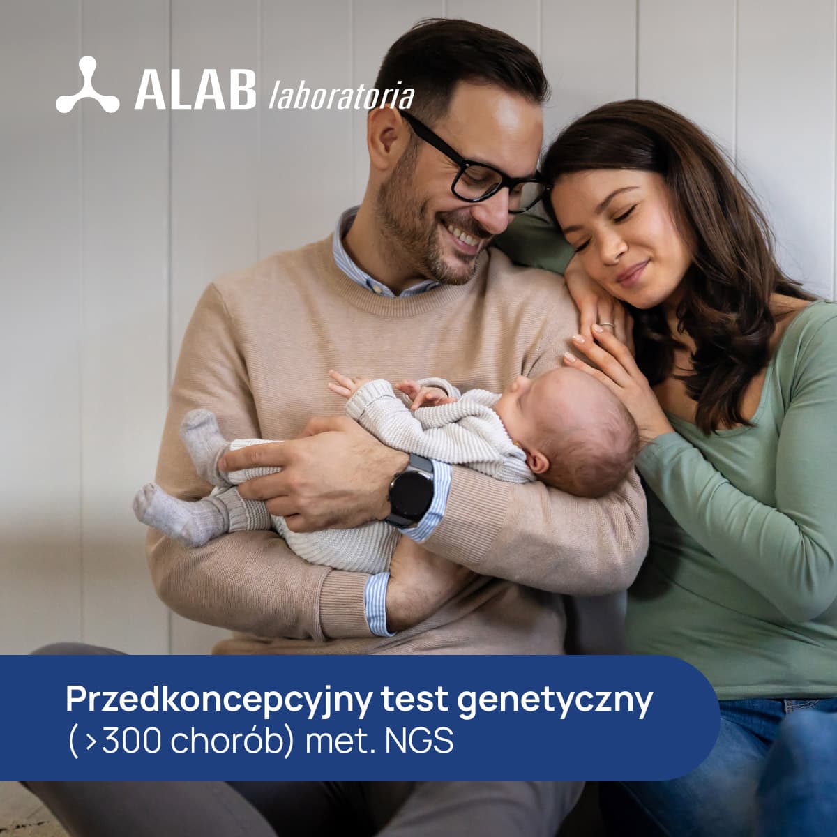 Przedkoncepcyjny test genetyczny > 300 chorób wpływających na zdrowie dziecka i płodność rodziców, metoda NGS