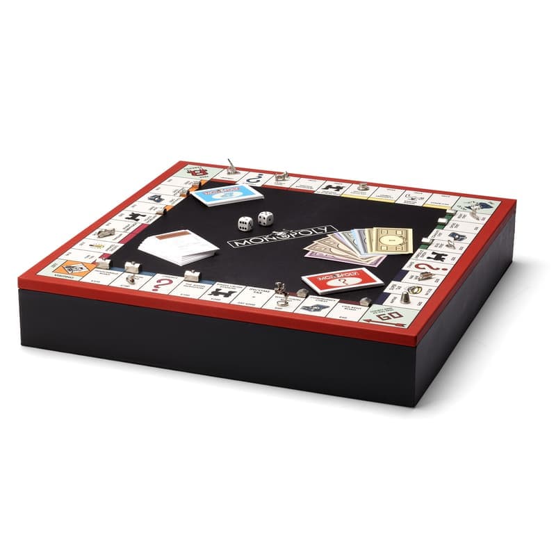 Aspinal of London Monopoly Set in Red & Black