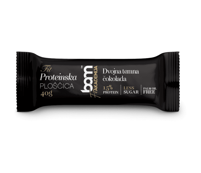 Baton proteinowy, podwójna ciemna czekolada