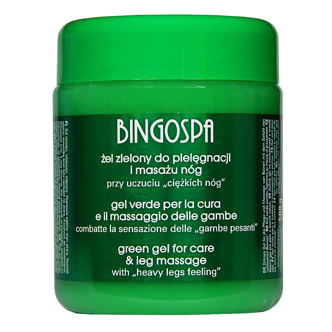 BÓL NÓG - CIĘŻKIE ZMĘCZONE NOGI Żel zielony 500 g BINGOSPA