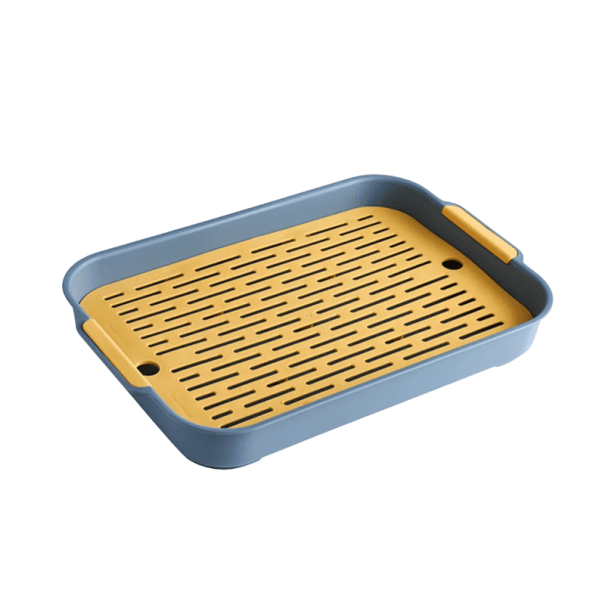 Toaleta dla kotów i królików 36,5 x 24,5 x 4,9 cm Plastikowa toaleta z odłączaną kratką Higieniczna ściółka Małe zwierzęta Zwierzęta