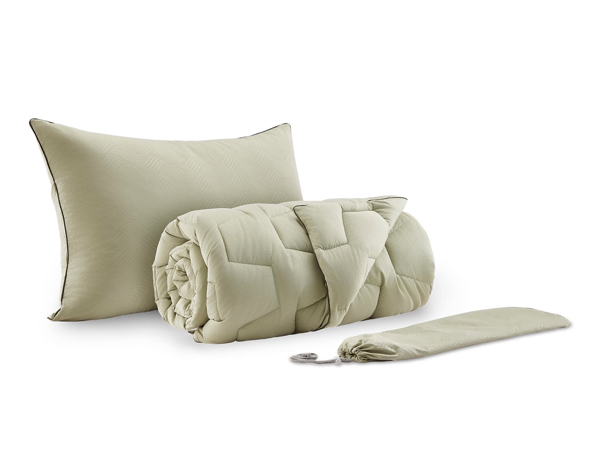Poduszka i kołdra Adaptivego Lux z termoregulacją 200x200 cm zielony