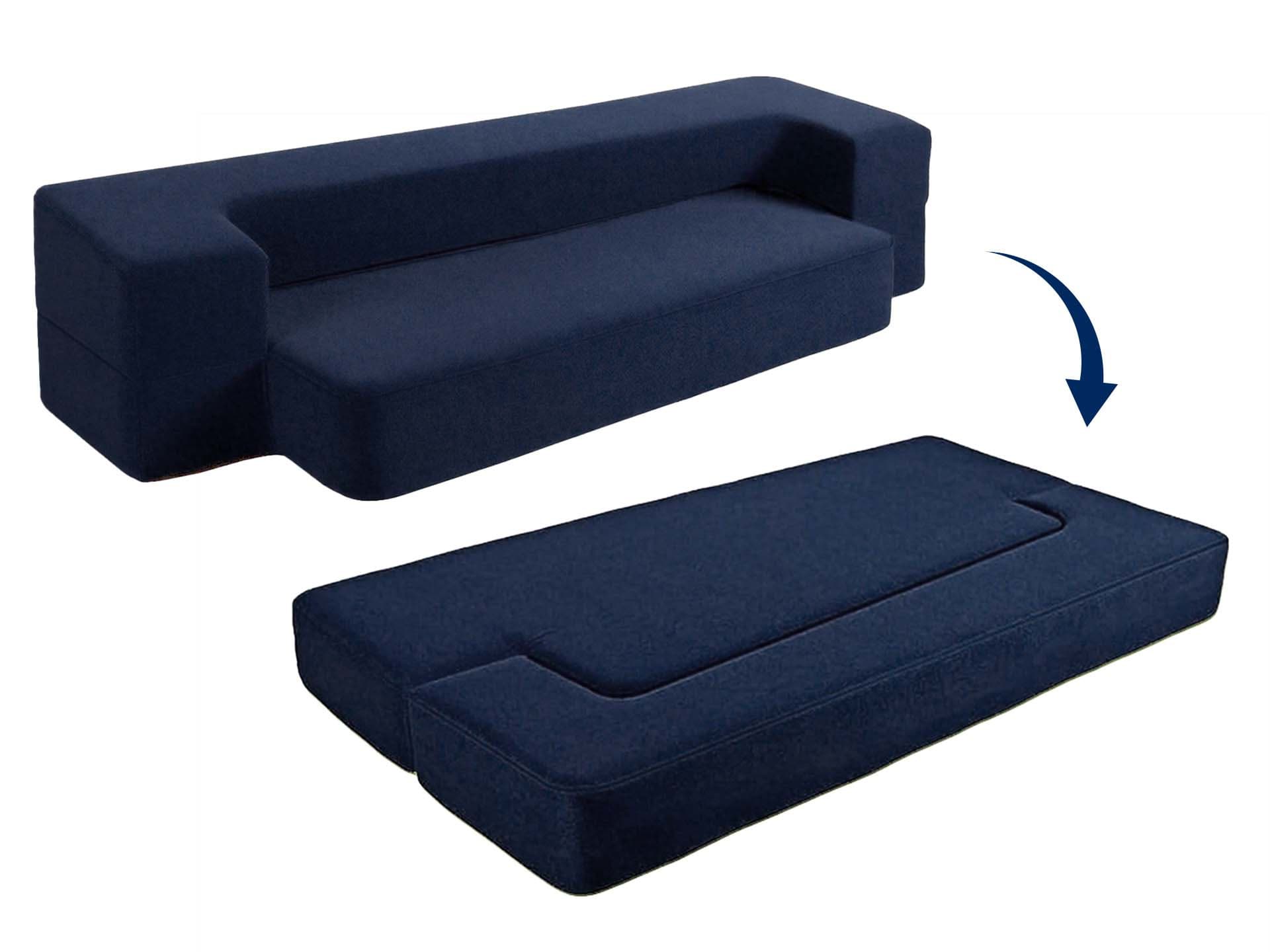 Sofa-materac 2w1 niebieska granat