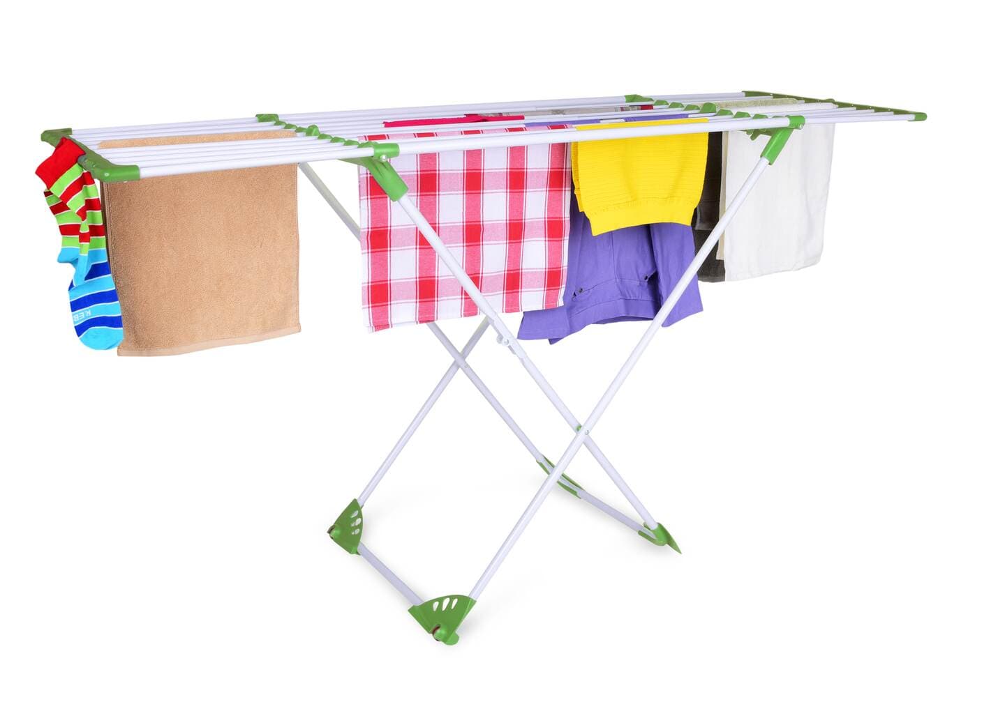 ROBUSTON COMFORT | XL rozkładana suszarka z mocnymi prętami dla prania bez zagnieceń | 20 metrów