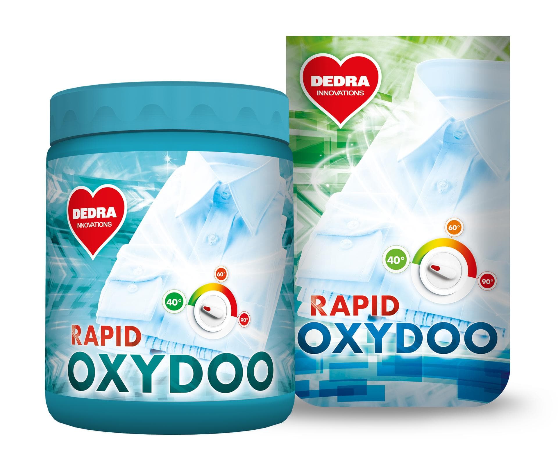 ZESTAW 1+1 | OXYDOO | Uniwersalne wybielacz & odplamiacz | RAPID | 1 kg + 700g + POJEMNIK GRATIS