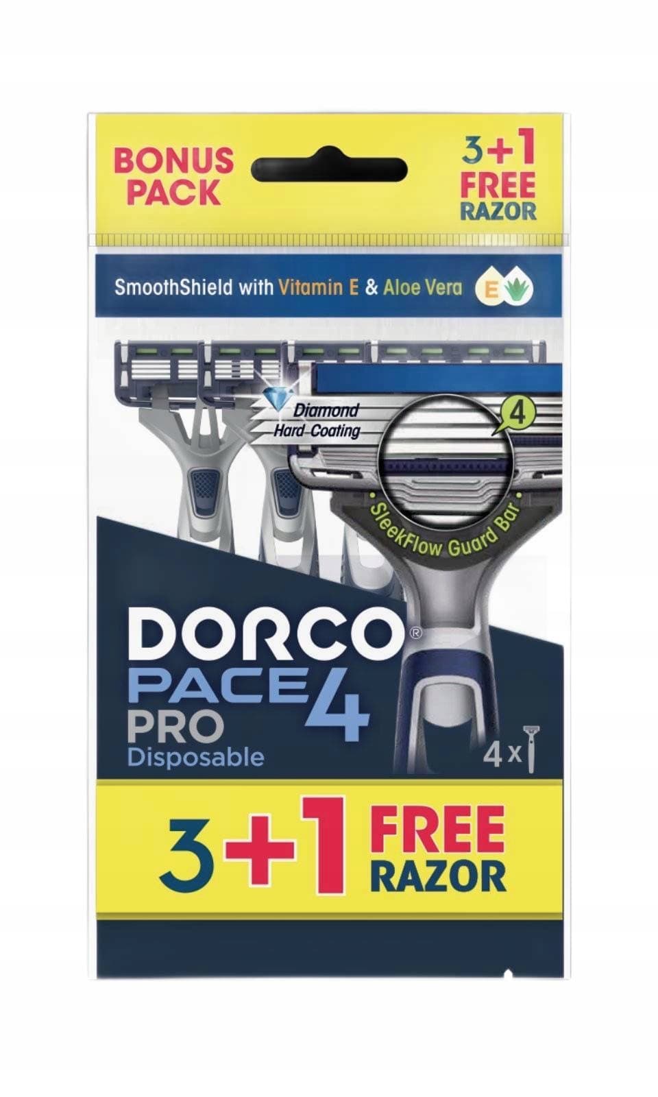Dorco Maszynka 4 Ostrza Pace Pro Portable 4 Sztuki